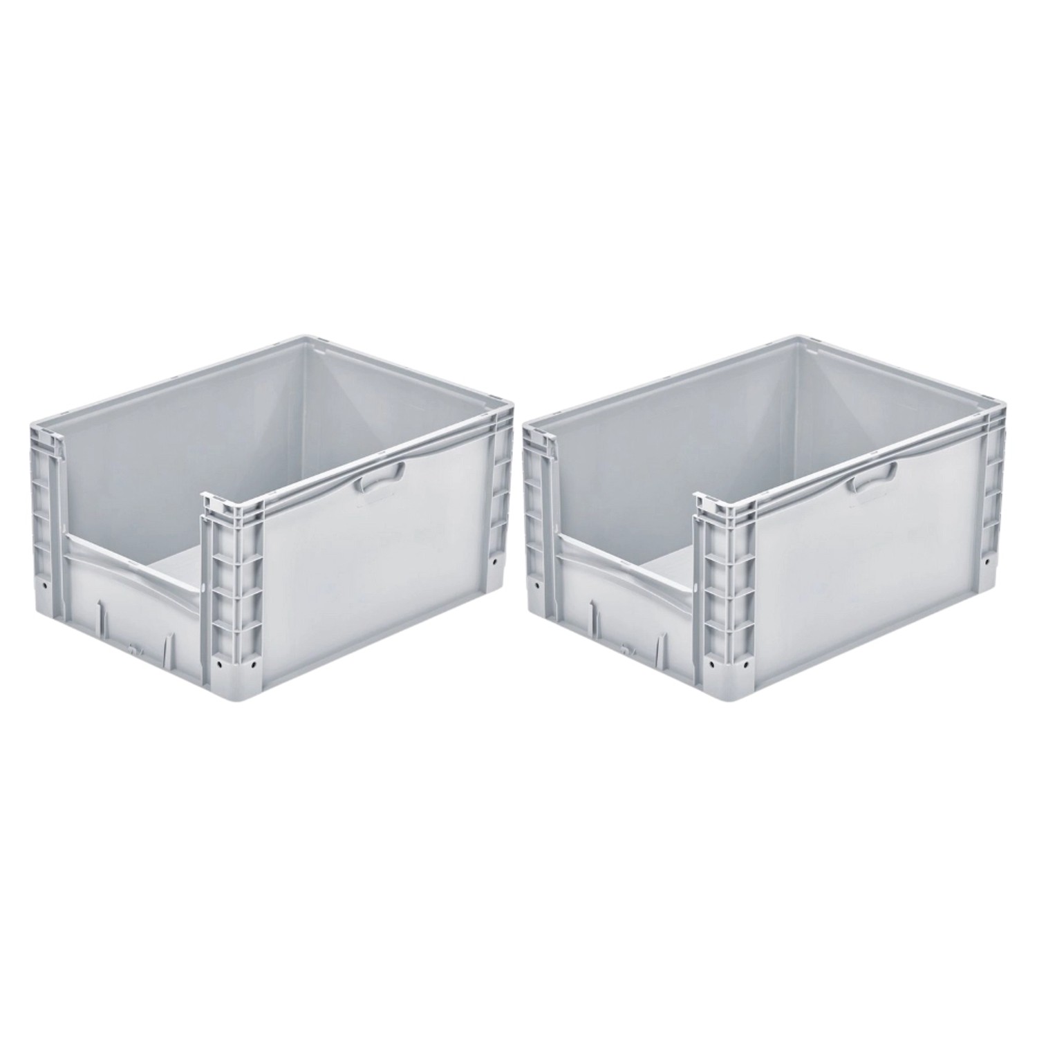 PROREGAL SparSet 2x Euro-Norm Großbehälter Insight HxBxT 42 x 60 x 80 cm 168 Liter Grau Eurobehälter Transportbox PROREGAL SparSet 2x Euro-Norm Großbehälter Insight HxBxT 42 x 60 x 80 cm 168 Liter Grau Eurobehälter Transportbox von PROREGAL