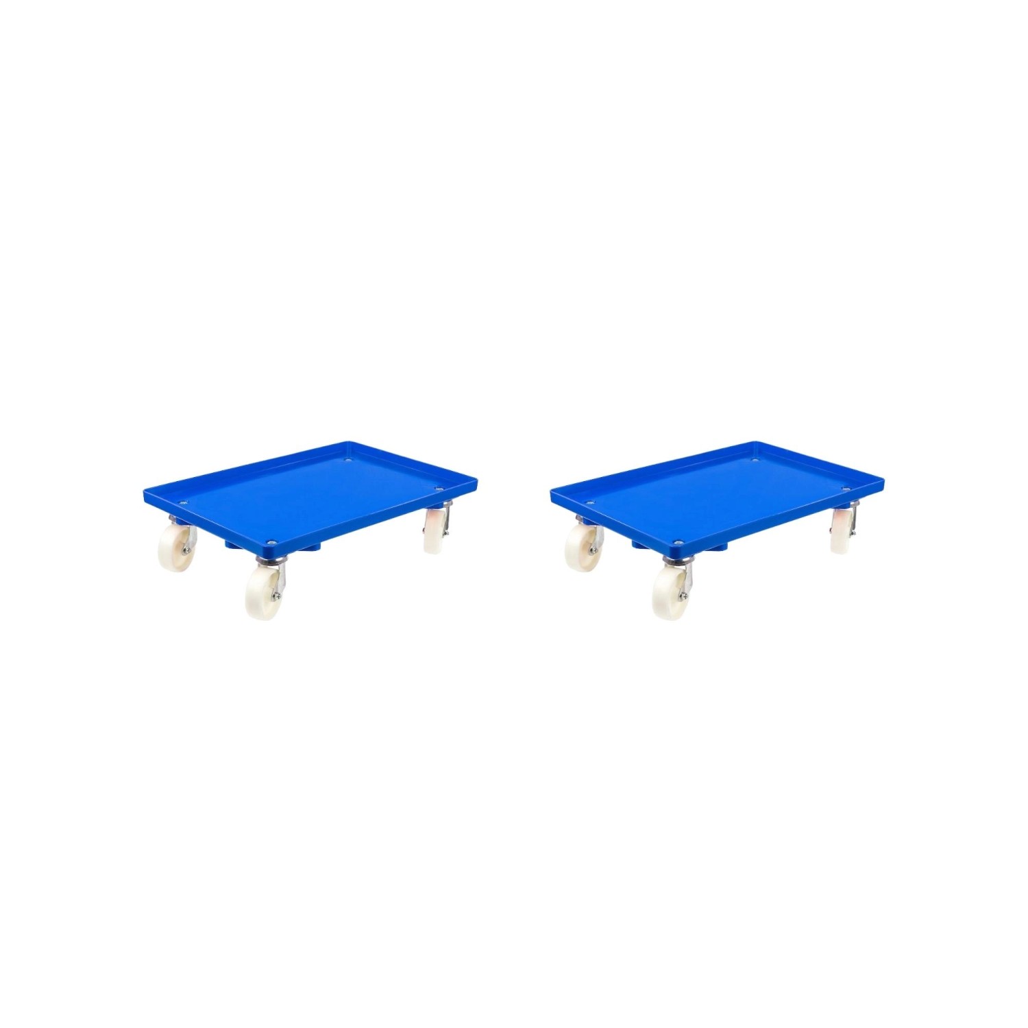 PROREGAL SparSet 2x Transportroller für Euroboxen 60 x 40 cm mit Kunststoffräder Blau Geschlossenes Deck 2 Lenkrollen und 2 Bockrollen 300 kg PROREGAL SparSet 2x Transportroller für Euroboxen 60 x 40 cm mit Kunststoffräder Blau Geschlossenes Deck 2 Lenkrollen und 2 Bockrollen 300 kg von PROREGAL