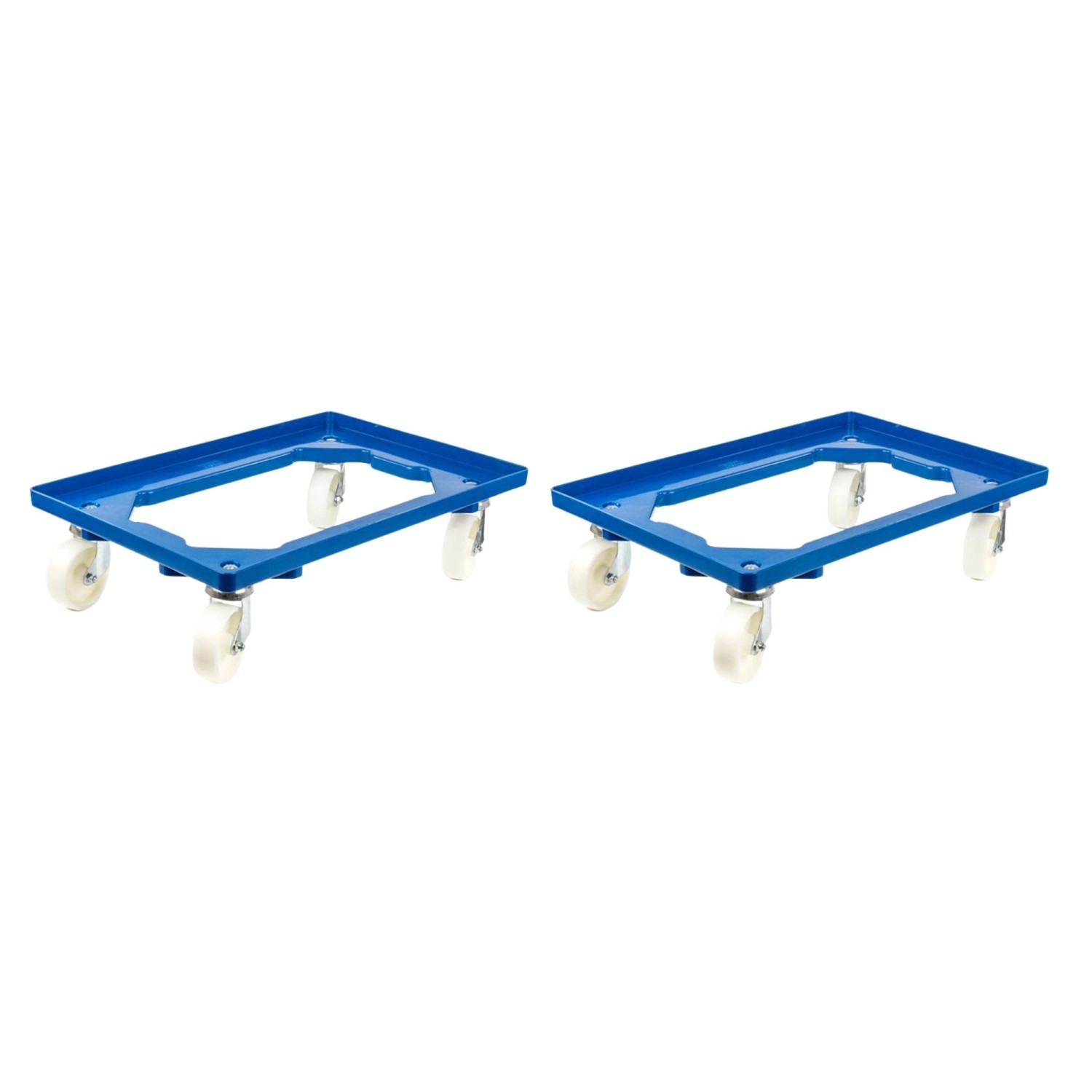 PROREGAL SparSet 2x Transportroller für Euroboxen 60 x 40 cm mit Kunststoffräder Blau Offenes Deck 2 Lenkrollen und 2 Bremsrollen Traglast 300 kg PROREGAL SparSet 2x Transportroller für Euroboxen 60 x 40 cm mit Kunststoffräder Blau Offenes Deck 2 Lenkrollen und 2 Bremsrollen Traglast 300 kg von PROREGAL