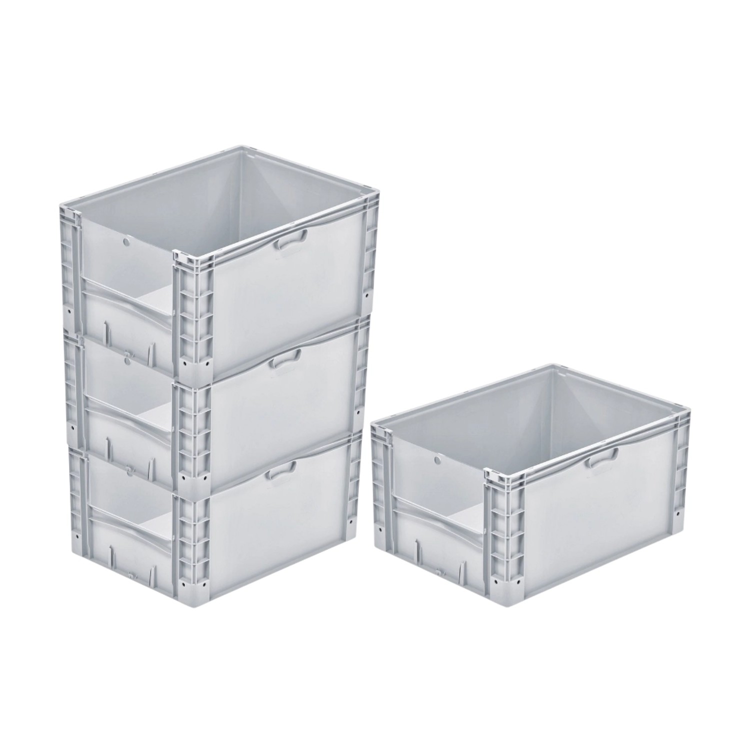 PROREGAL SparSet 4x Euro-Norm Großbehälter Insight Cover HxBxT 42 x 60 x 80 cm 168 Liter Grau Eurobehälter Transportbox PROREGAL SparSet 4x Euro-Norm Großbehälter Insight Cover HxBxT 42 x 60 x 80 cm 168 Liter Grau Eurobehälter Transportbox von PROREGAL
