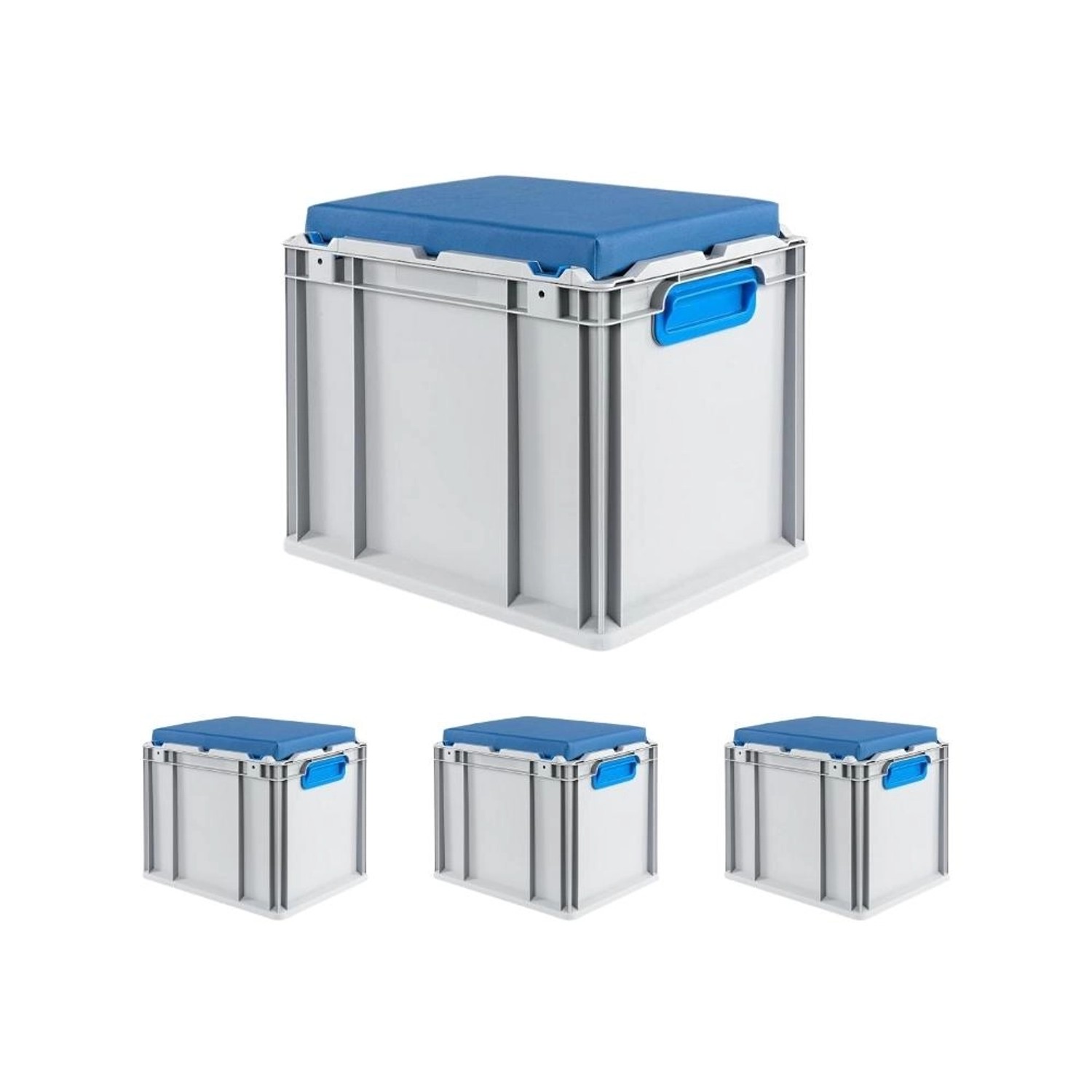SparSet 4 x Eurobox NextGen Seat Box Blau HxBxT 36,5 x 30 x 40 cm 30 Liter Griffe Geschlossen Eurobehälter Sitzbox Transportbox SparSet 4 x Eurobox NextGen Seat Box Blau HxBxT 36,5 x 30 x 40 cm 30 Liter Griffe Geschlossen Eurobehälter Sitzbox Transportbox von PROREGAL