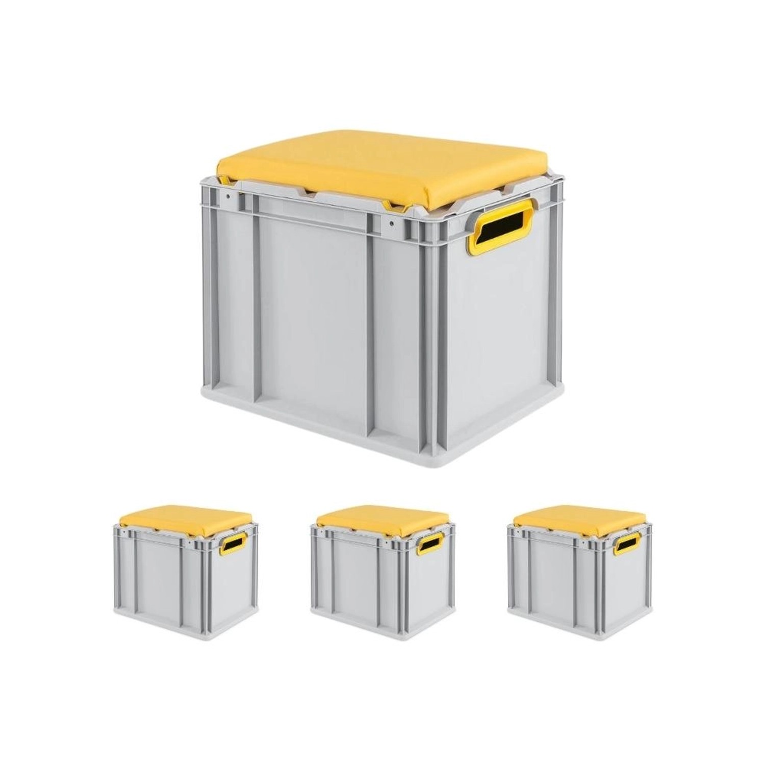 SparSet 4 x Eurobox NextGen Seat Box Gelb HxBxT 36,5 x 30 x 40 cm 30 Liter Griffe Offen Eurobehälter Sitzbox Transportbox SparSet 4 x Eurobox NextGen Seat Box Gelb HxBxT 36,5 x 30 x 40 cm 30 Liter Griffe Offen Eurobehälter Sitzbox Transportbox von PROREGAL