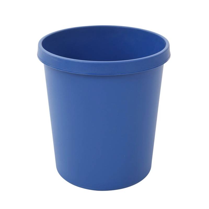 PROREGAL SparSet 4x Klassischer Runder Kunststoff Papierkorb 18 Liter HxBxT 32 x 31 x 31 cm Blau von PROREGAL