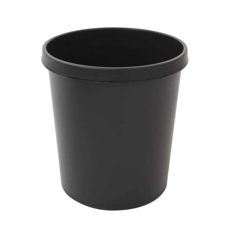 PROREGAL SparSet 4x Klassischer Runder Kunststoff Papierkorb 18 Liter HxBxT 32 x 31 x 31 cm Schwarz von PROREGAL