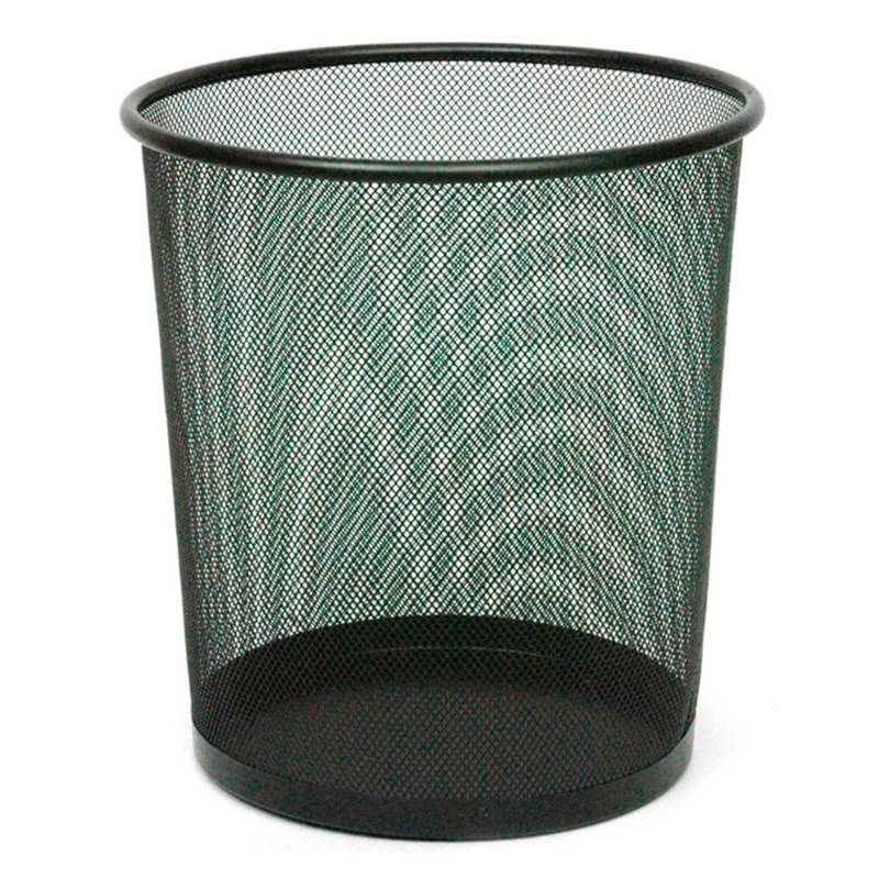 PROREGAL SparSet 4x Runder Konischer Perforierter Papierkorb aus Metall 19 Liter HxDurchmesser 34,5 x 29,5 Bis 24 cm Schwarz von PROREGAL