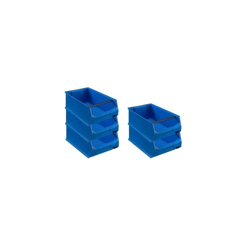 PROREGAL SparSet 5x Blaue Sichtlagerbox 5,1 mit Griffstange HxBxT 20 x 30 x 50 cm 21,8 Liter Sichtlagerbehälter von PROREGAL