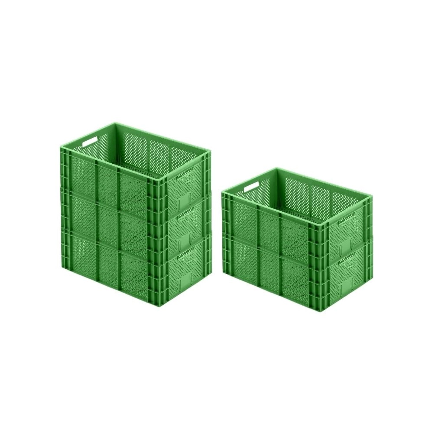 PROREGAL SparSet 5x Eurobehälter Obst- und Gemüsekasten HxBxT 22 x 40 x 60 cm 43 Liter Grün Obst-Gemüsekiste Obstkorb Transportbox PROREGAL SparSet 5x Eurobehälter Obst- und Gemüsekasten HxBxT 22 x 40 x 60 cm 43 Liter Grün Obst-Gemüsekiste Obstkorb Transportbox von PROREGAL