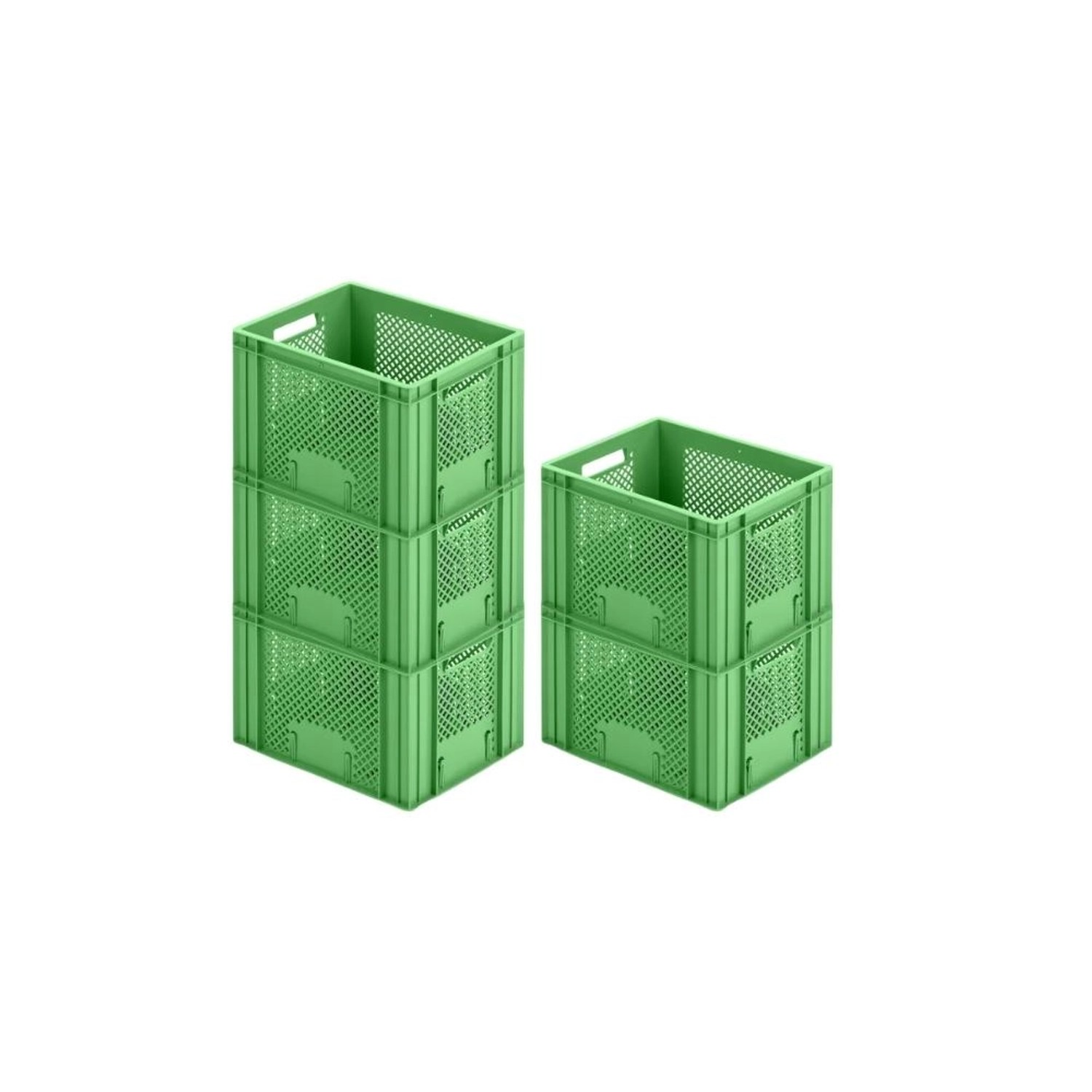 SparSet 5 x Eurobehälter Obst- und Gemüsekasten HxBxT 27,2 x 30 x 40 cm 26 Liter Grün Obst-Gemüsekiste Obstkorb Transportbox SparSet 5 x Eurobehälter Obst- und Gemüsekasten HxBxT 27,2 x 30 x 40 cm 26 Liter Grün Obst-Gemüsekiste Obstkorb Transportbox von PROREGAL