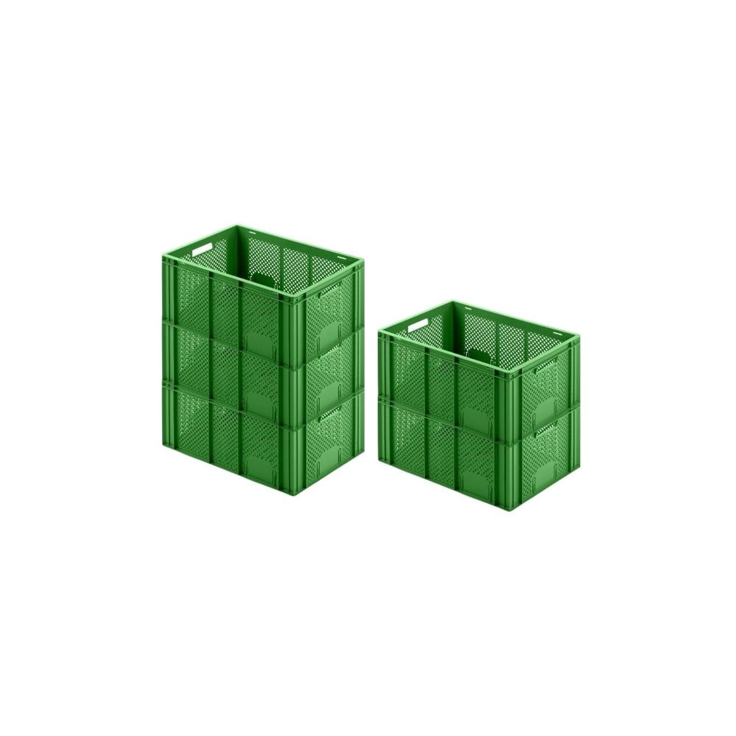 SparSet 5 x Eurobehälter Obst- und Gemüsekasten HxBxT 27,4 x 40 x 60 cm 54 Liter Grün Obst-Gemüsekiste Obstkorb Transportbox SparSet 5 x Eurobehälter Obst- und Gemüsekasten HxBxT 27,4 x 40 x 60 cm 54 Liter Grün Obst-Gemüsekiste Obstkorb Transportbox von PROREGAL
