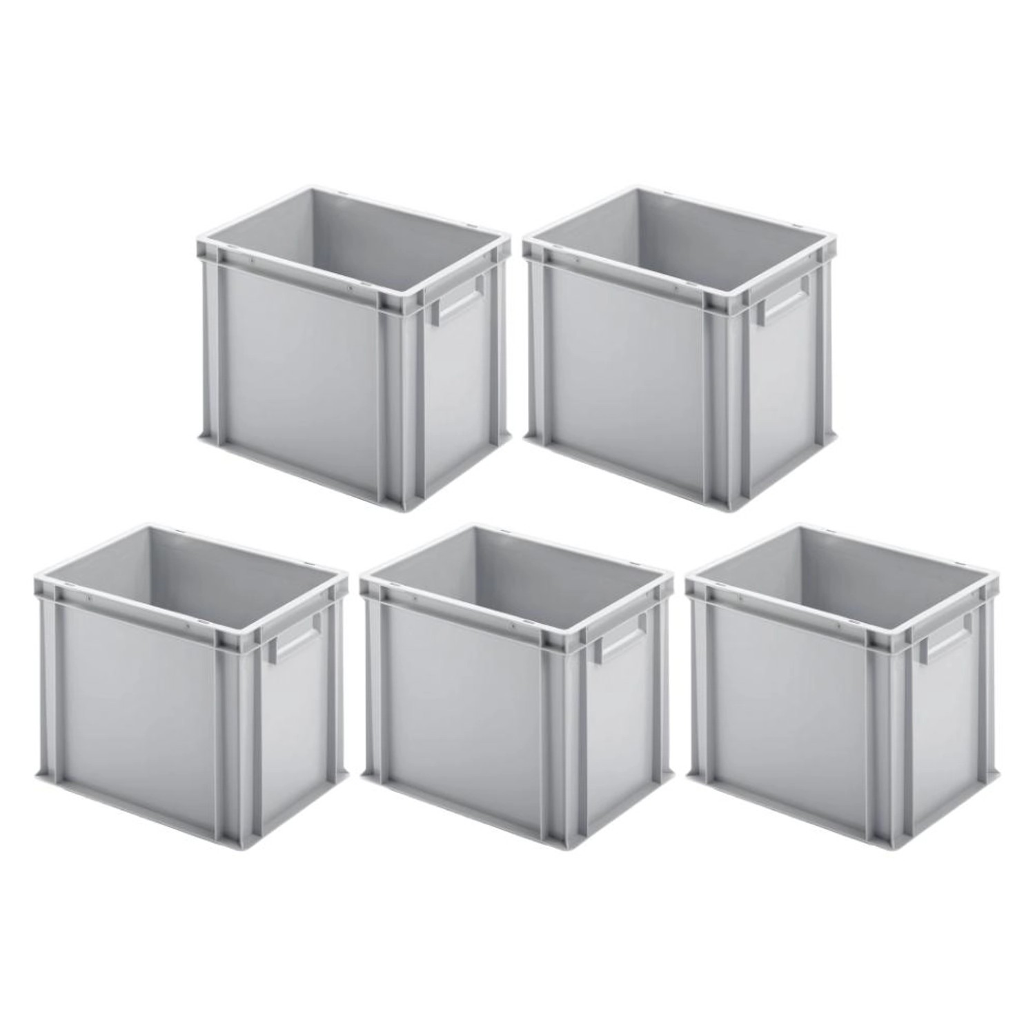 PROREGAL SparSet 5x Eurobehälter mit Geschlossenem Griff HxBxT 32 x 30 x 40 cm 29 Liter Grau Eurobox Transportbox PROREGAL SparSet 5x Eurobehälter mit Geschlossenem Griff HxBxT 32 x 30 x 40 cm 29 Liter Grau Eurobox Transportbox von PROREGAL