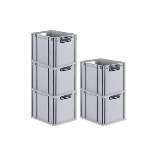 PROREGAL SparSet 5x Eurobox NextGen Color | HxBxT 32x30x40cm | 30 Liter | Griffe schwarz offen | Glatter Boden | Grau | Eurobehälter, Transportbox, Transportbehälter, Stapelbehälter PROREGAL SparSet 5x Eurobox NextGen Color | HxBxT 32x30x40cm | 30 Liter | Griffe schwarz offen | Glatter Boden | Grau | Eurobehälter, Transportbox, Transportbehälter, Stapelbehälter von PROREGAL