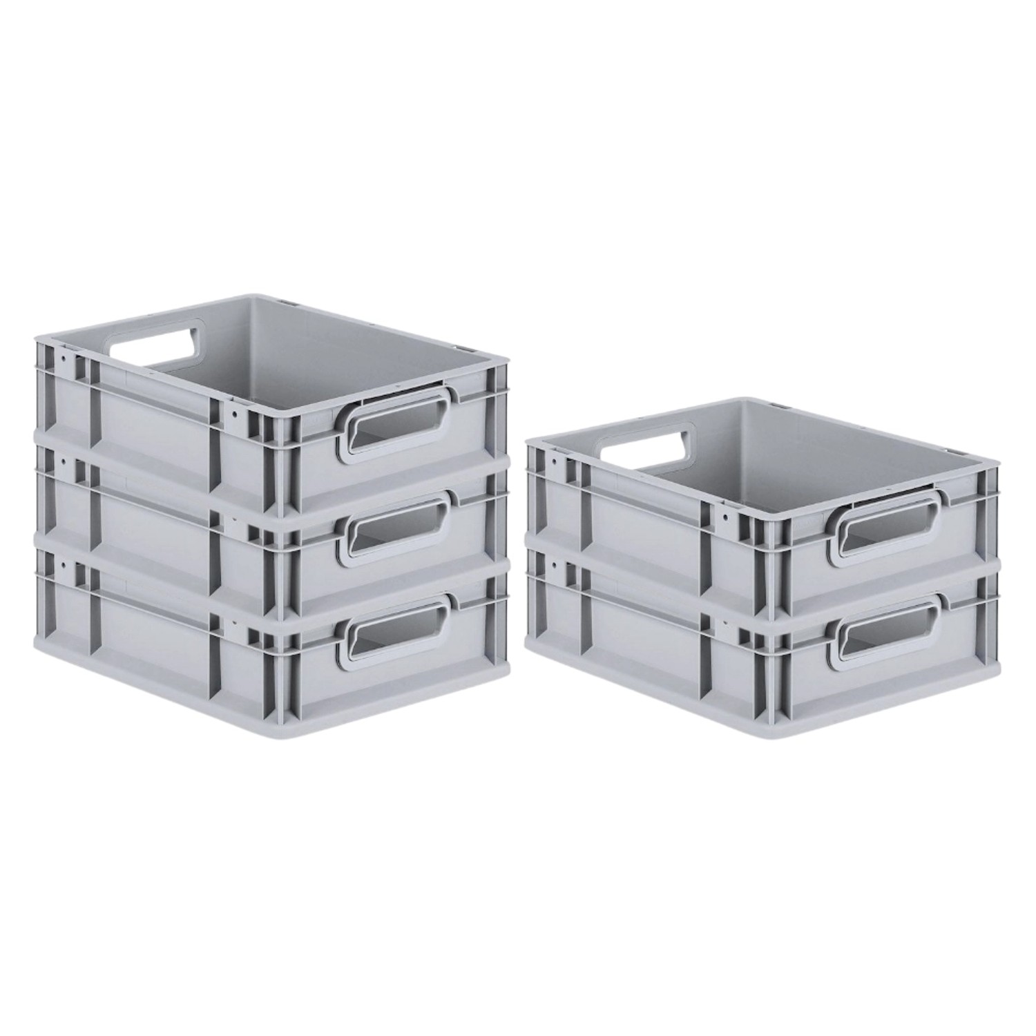 PROREGAL SparSet 5x Eurobox NextGen Grip HxBxT 12 x 30 x 40 cm 11 Liter Griffe von PROREGAL