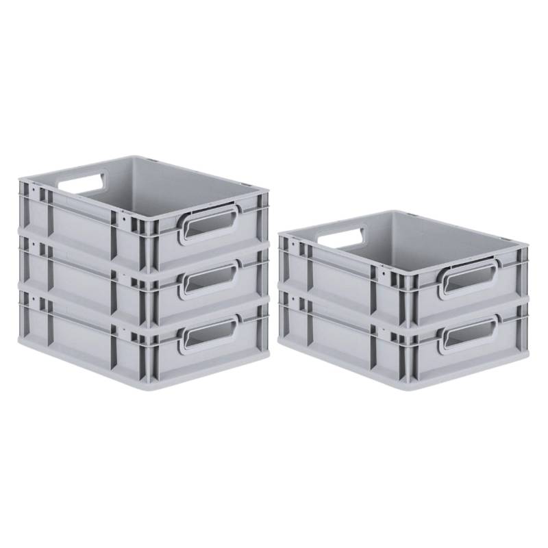 PROREGAL SparSet 5x Eurobox NextGen Grip HxBxT 12 x 30 x 40 cm 11 Liter Griffe von PROREGAL