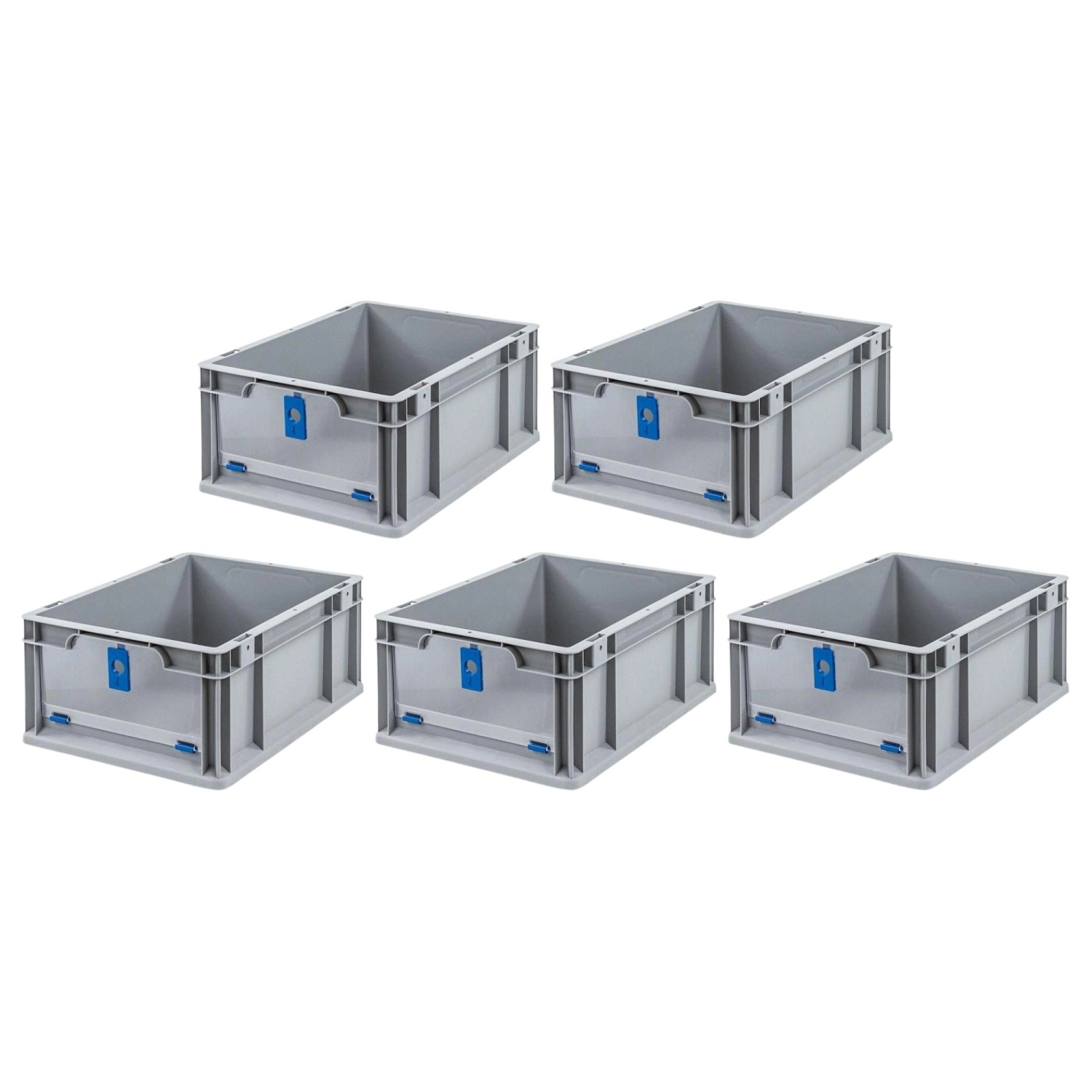 PROREGAL SparSet 5x Eurobox NextGen Insight Cover HxBxT 17 x 30 x 40 16 Liter Niedrig/Blau Eurobehälter Transportbox PROREGAL SparSet 5x Eurobox NextGen Insight Cover HxBxT 17 x 30 x 40 16 Liter Niedrig/Blau Eurobehälter Transportbox von PROREGAL