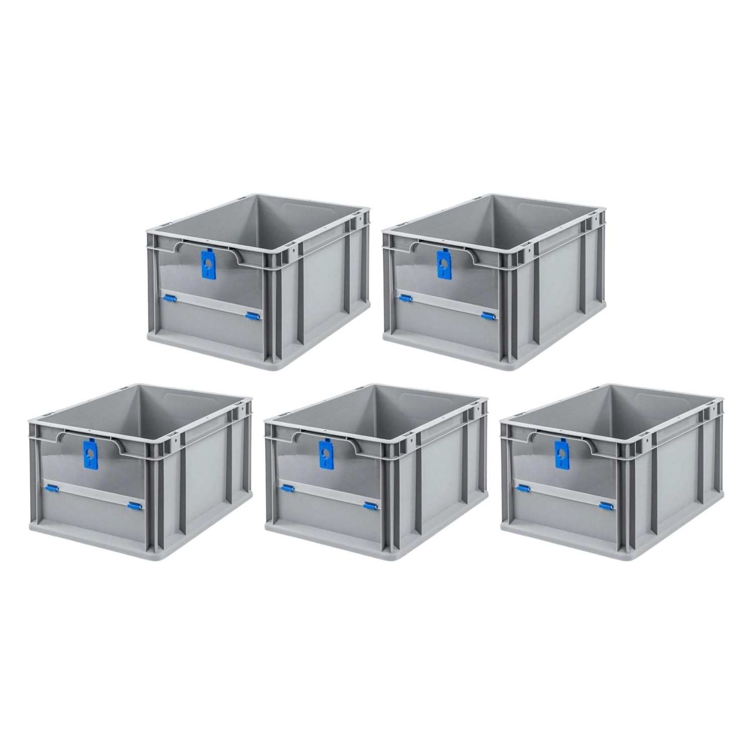 PROREGAL SparSet 5x Eurobox NextGen Insight Cover HxBxT 22 x 30 x 40 20 Liter Niedrig/Blau Eurobehälter Transportbox PROREGAL SparSet 5x Eurobox NextGen Insight Cover HxBxT 22 x 30 x 40 20 Liter Niedrig/Blau Eurobehälter Transportbox von PROREGAL