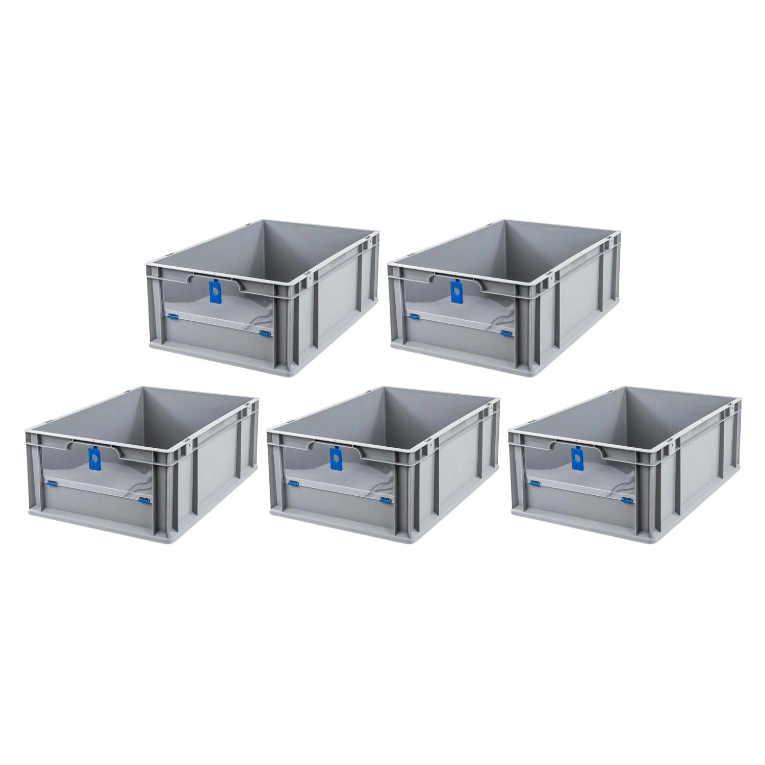 PROREGAL SparSet 5x Eurobox NextGen Insight Cover HxBxT 22 x 40 x 60 44 Liter Niedrig/Blau Eurobehälter Transportbox PROREGAL SparSet 5x Eurobox NextGen Insight Cover HxBxT 22 x 40 x 60 44 Liter Niedrig/Blau Eurobehälter Transportbox von PROREGAL
