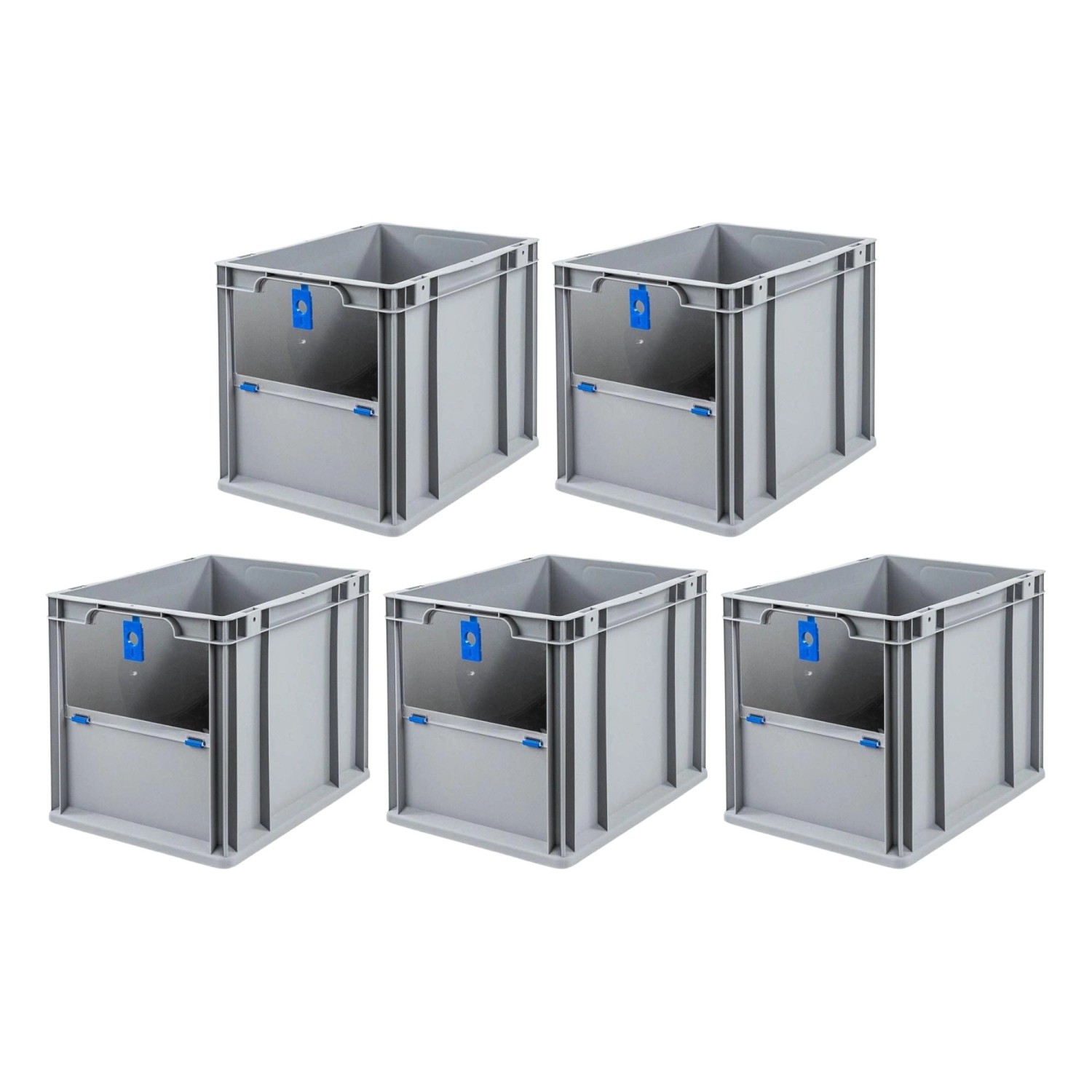 PROREGAL SparSet 5x Eurobox NextGen Insight Cover HxBxT 32 x 30 x 40 30 Liter Hoch/Blau Eurobehälter Transportbox PROREGAL SparSet 5x Eurobox NextGen Insight Cover HxBxT 32 x 30 x 40 30 Liter Hoch/Blau Eurobehälter Transportbox von PROREGAL