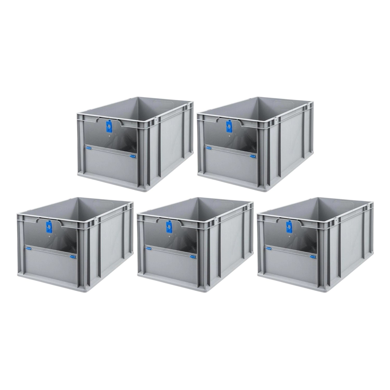 PROREGAL SparSet 5x Eurobox NextGen Insight Cover HxBxT 32 x 40 x 60 65 Liter Hoch/Blau Eurobehälter Transportbox PROREGAL SparSet 5x Eurobox NextGen Insight Cover HxBxT 32 x 40 x 60 65 Liter Hoch/Blau Eurobehälter Transportbox von PROREGAL