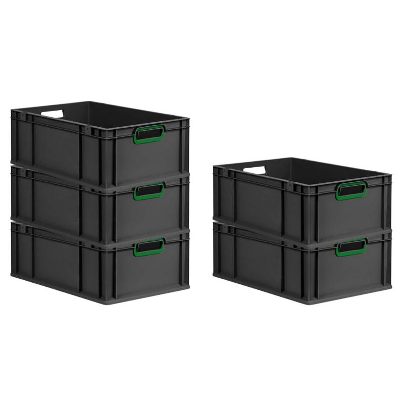 PROREGAL SparSet 5x Eurobox Nextgen Color HxBxT 22x40x60cm 44 Liter Griffe Grün Offen Schwarz Eurobehälter Transportbox Transportbehälter PROREGAL SparSet 5x Eurobox Nextgen Color HxBxT 22x40x60cm 44 Liter Griffe Grün Offen Schwarz Eurobehälter Transportbox Transportbehälter von PROREGAL