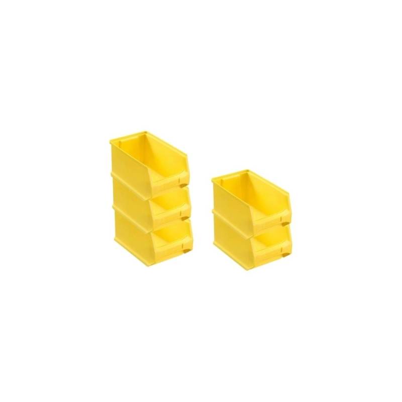 SparSet 5 x Gelbe Sichtlagerbox 3.0 HxBxT 12,5 x 14,5 x 23,5 cm 2,8 Liter Sichtlagerbehälter Sichtlagerkasten von PROREGAL