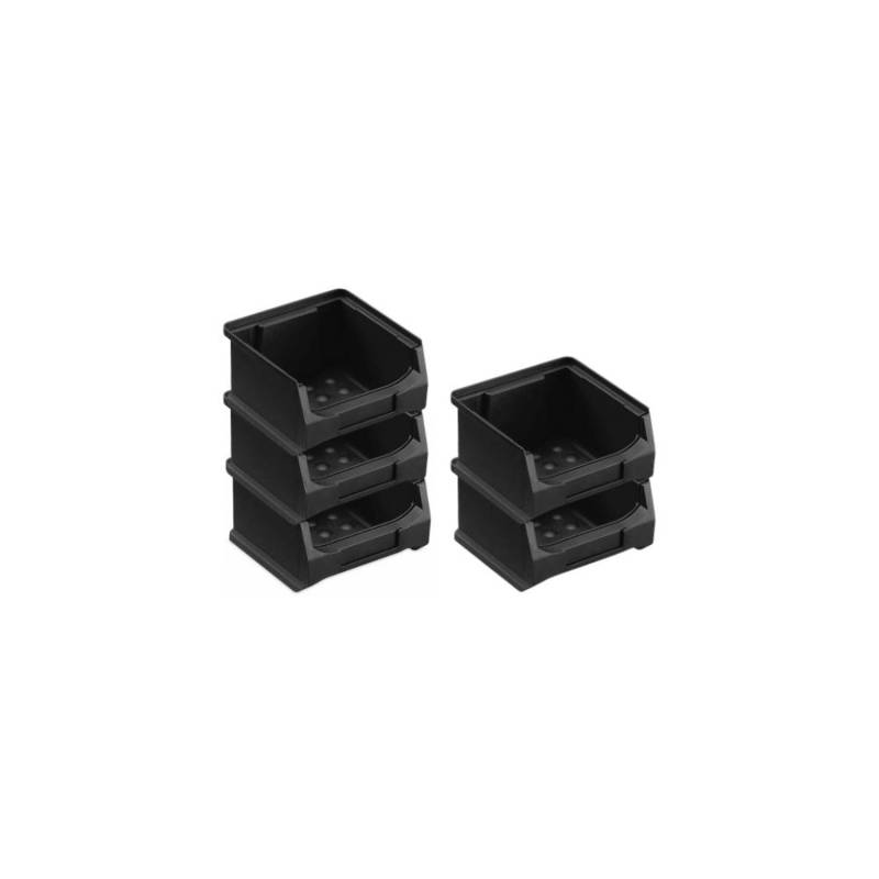 PROREGAL SparSet 5x Leitfähige Sichtlagerbox 1,0 HxBxT 6 x 5 x 10 cm 0,4 Liter ESD Sichtlagerbehälter von PROREGAL