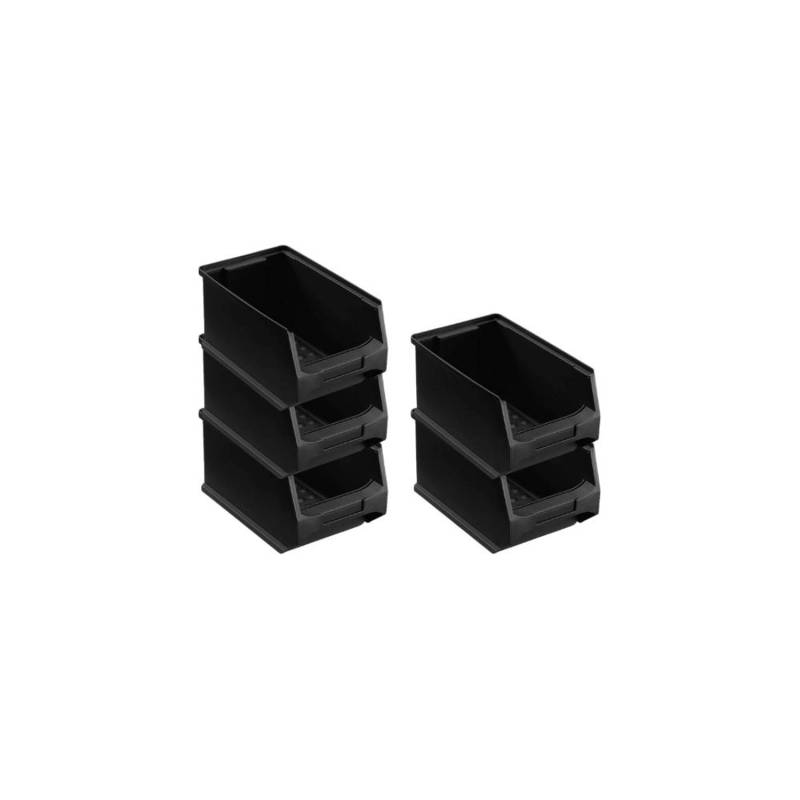 SparSet 5 x Leitfähige Sichtlagerbox 3.0 HxBxT 12,5 x 14,5 x 23,5 cm 2,8 Liter ESD Sichtlagerbehälter Sichtlagerkasten von PROREGAL