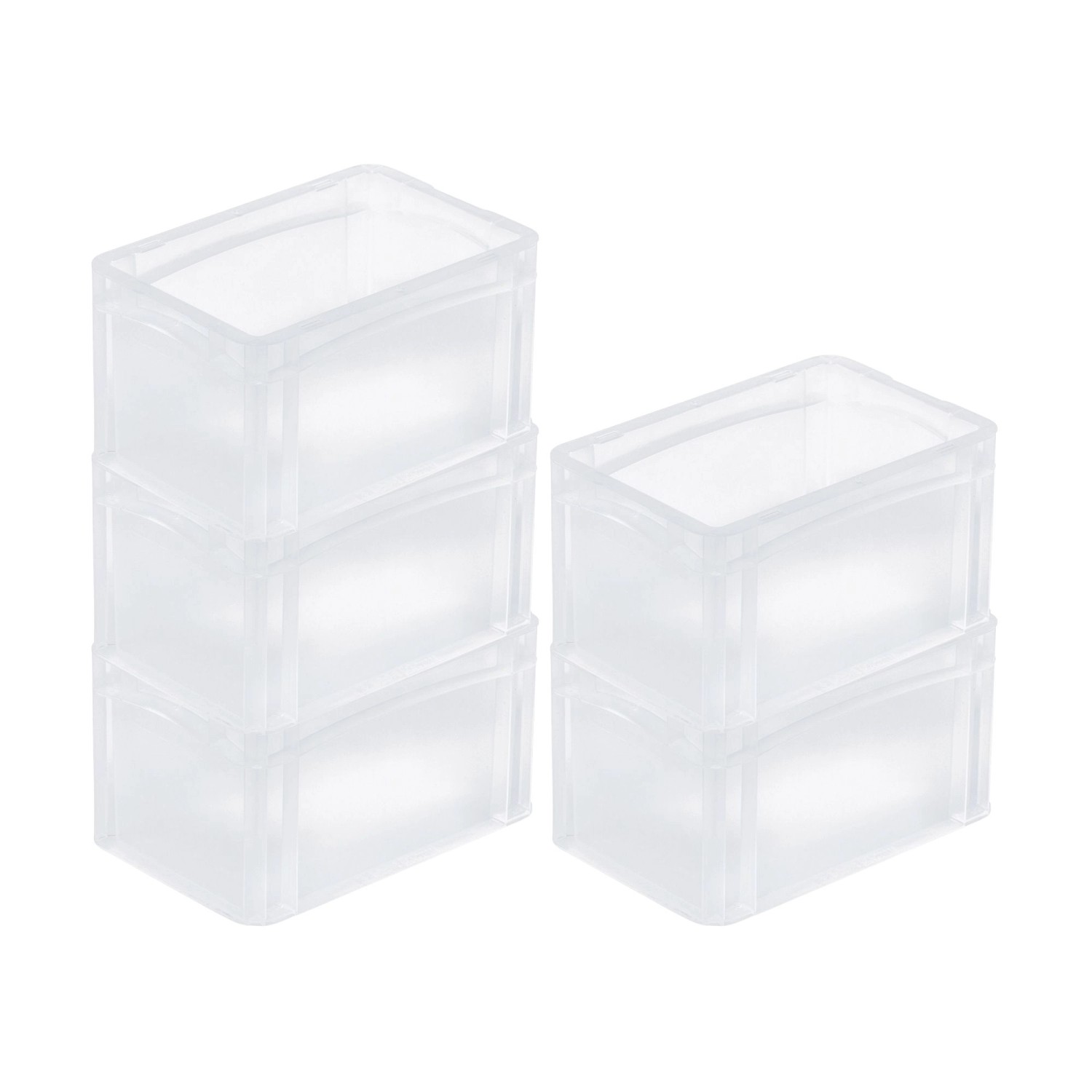 SparSet 5 x Transparenter Eurobehälter BasicLine Mit Geschlossenem Griff HxBxT 17 x 20 x 30 cm 7,2 Liter Eurobox Transportbox SparSet 5 x Transparenter Eurobehälter BasicLine Mit Geschlossenem Griff HxBxT 17 x 20 x 30 cm 7,2 Liter Eurobox Transportbox von PROREGAL