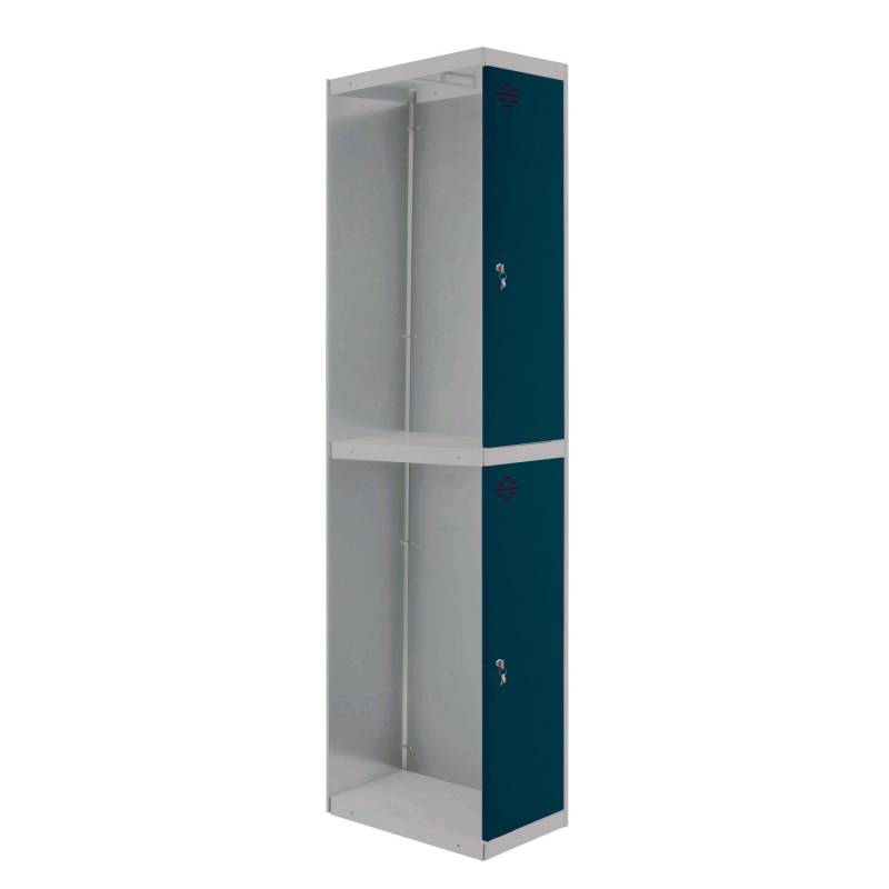 PROREGAL Spind AMEGO HxBxT 180 x 30 x 50 cm 2 Abteile Anbaumodul Grau-Anthrazit Schließfach Garderobe von PROREGAL