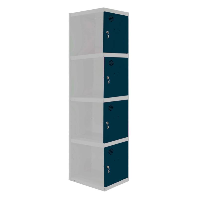 PROREGAL Spind AMEGO HxBxT 180 x 30 x 50 cm 4 Abteile Anbaumodul Anthrazit-Anthrazit Schließfach Garderobe von PROREGAL
