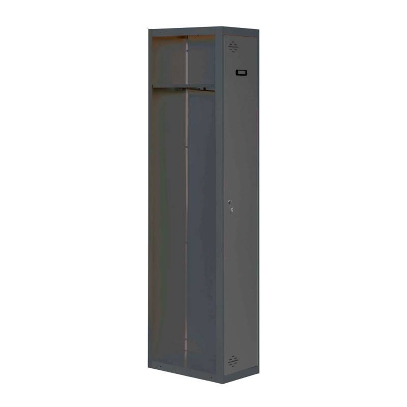 PROREGAL Spind AMEGO HxBxT 180 x 40 x 50 cm 1 Abteil Anbaumodul Anthrazit-Anthrazit Schließfach Garderobe von PROREGAL