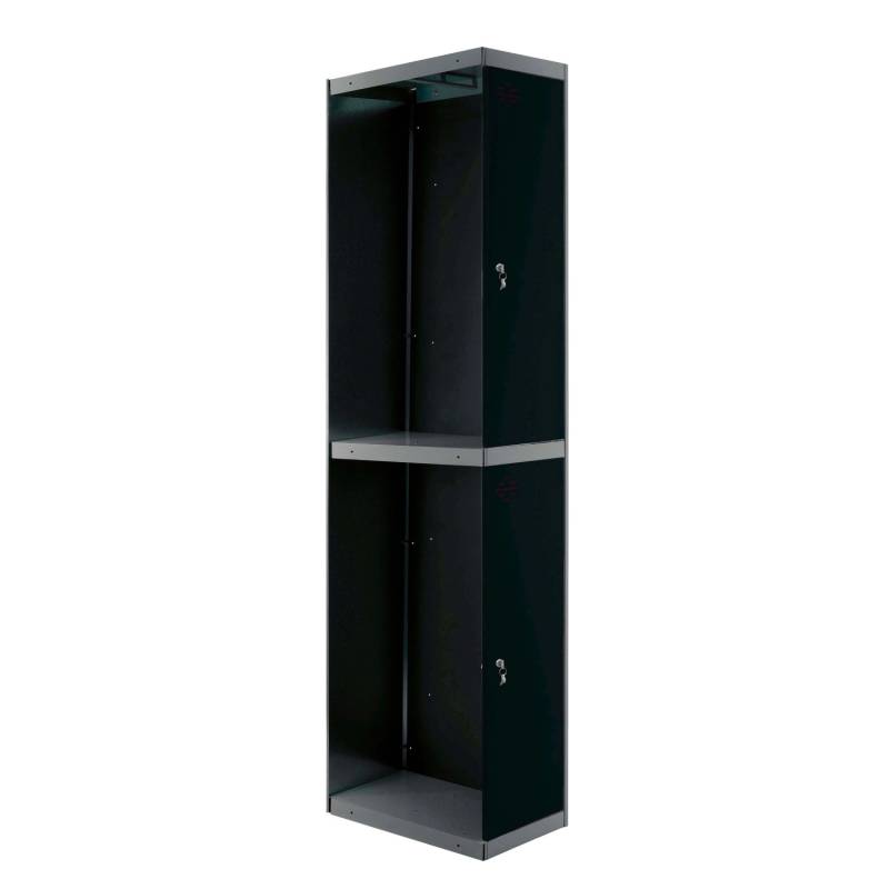 PROREGAL Spind AMEGO HxBxT 180 x 40 x 50 cm 2 Abteile Anbaumodul Anthrazit-Anthrazit Schließfach Garderobe von PROREGAL