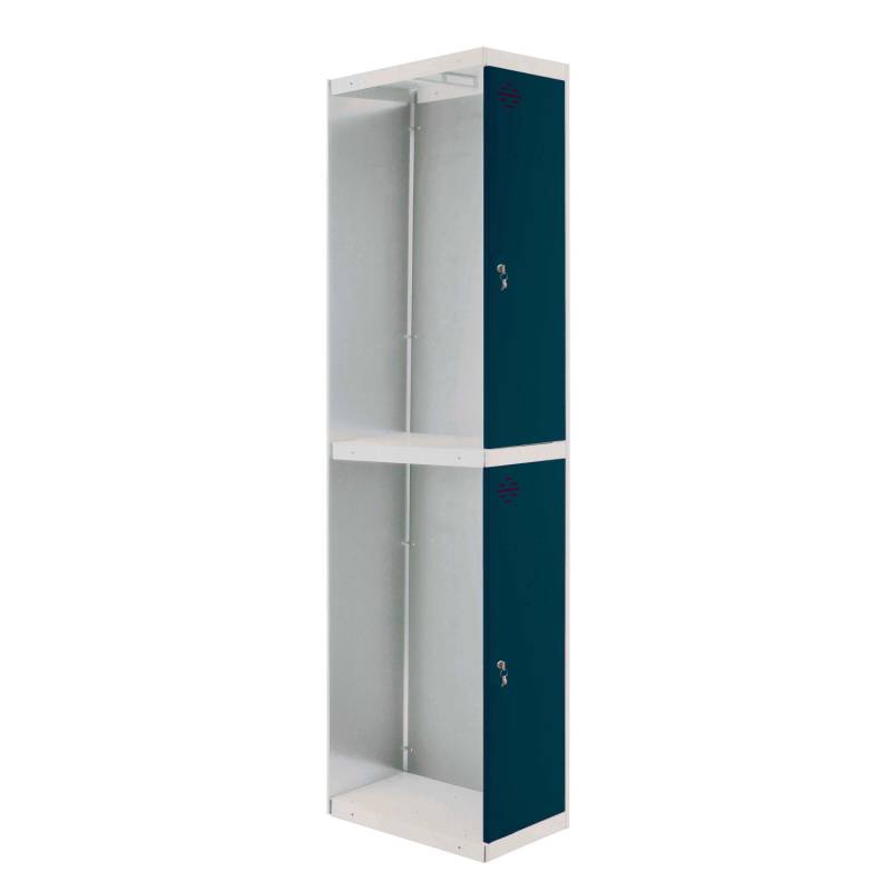 PROREGAL Spind AMEGO HxBxT 180 x 40 x 50 cm 2 Abteile Anbaumodul Weiß-Anthrazit Schließfach Garderobe von PROREGAL