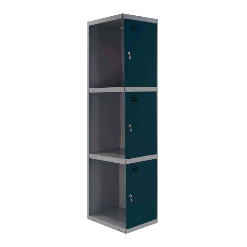PROREGAL Spind AMEGO HxBxT 180 x 40 x 50 cm 3 Abteile Anbaumodul Anthrazit-Anthrazit Schließfach Garderobe von PROREGAL