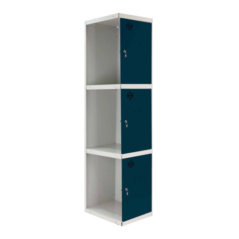 PROREGAL Spind AMEGO HxBxT 180 x 40 x 50 cm 3 Abteile Anbaumodul Grau-Anthrazit Schließfach Garderobe von PROREGAL