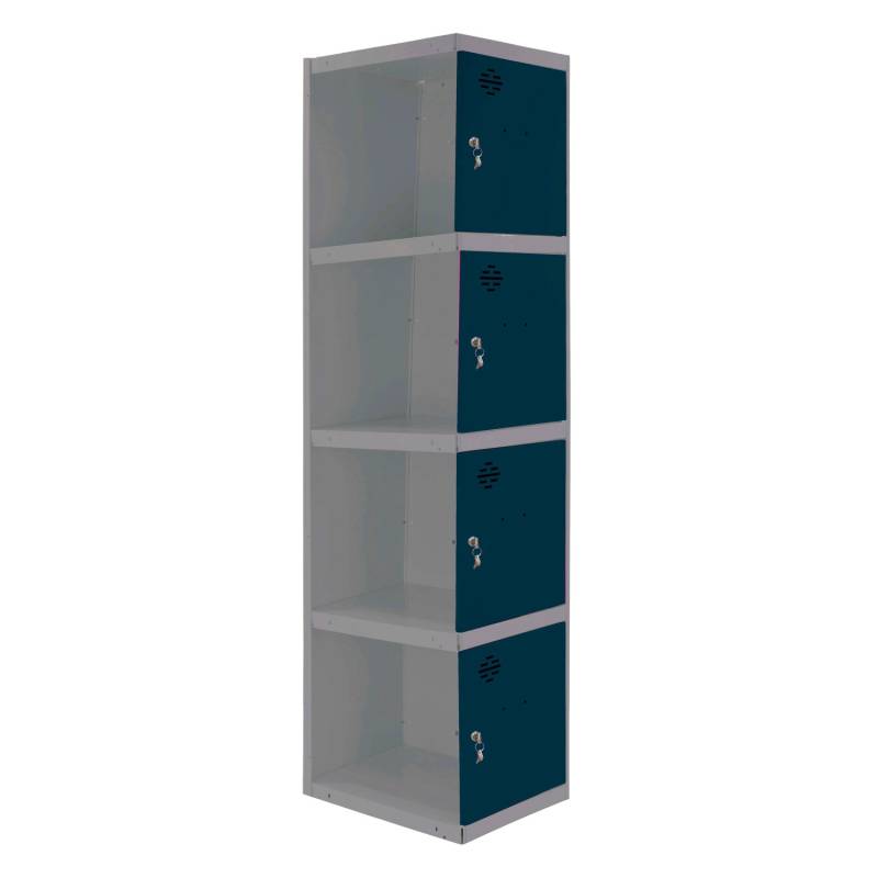 PROREGAL Spind AMEGO HxBxT 180 x 40 x 50 cm 4 Abteile Anbaumodul Grau-Anthrazit Schließfach Garderobe von PROREGAL