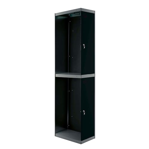 PROREGAL Spind AMEGO | HxBxT 180x40x50cm | 2 Abteile | Anbaumodul | Anthrazit-Anthrazit | Schließfach Garderobe PROREGAL Spind AMEGO | HxBxT 180x40x50cm | 2 Abteile | Anbaumodul | Anthrazit-Anthrazit | Schließfach Garderobe von PROREGAL