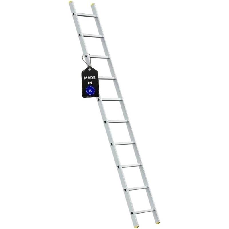 PROREGAL Sprossen-Anlegeleiter Economy Plus Ohne Traverse 10 Sprossen Arbeitshöhe 3,72 m Traglast 150 kg von PROREGAL