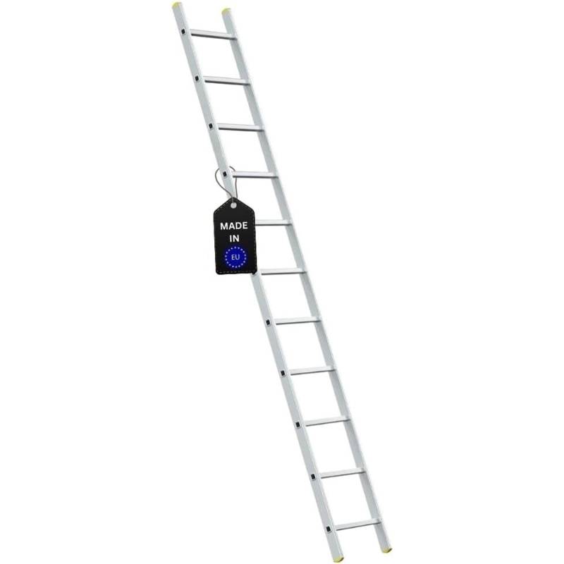 PROREGAL Sprossen-Anlegeleiter Economy Plus Ohne Traverse 11 Sprossen Arbeitshöhe 3,97 m Traglast 150 kg von PROREGAL