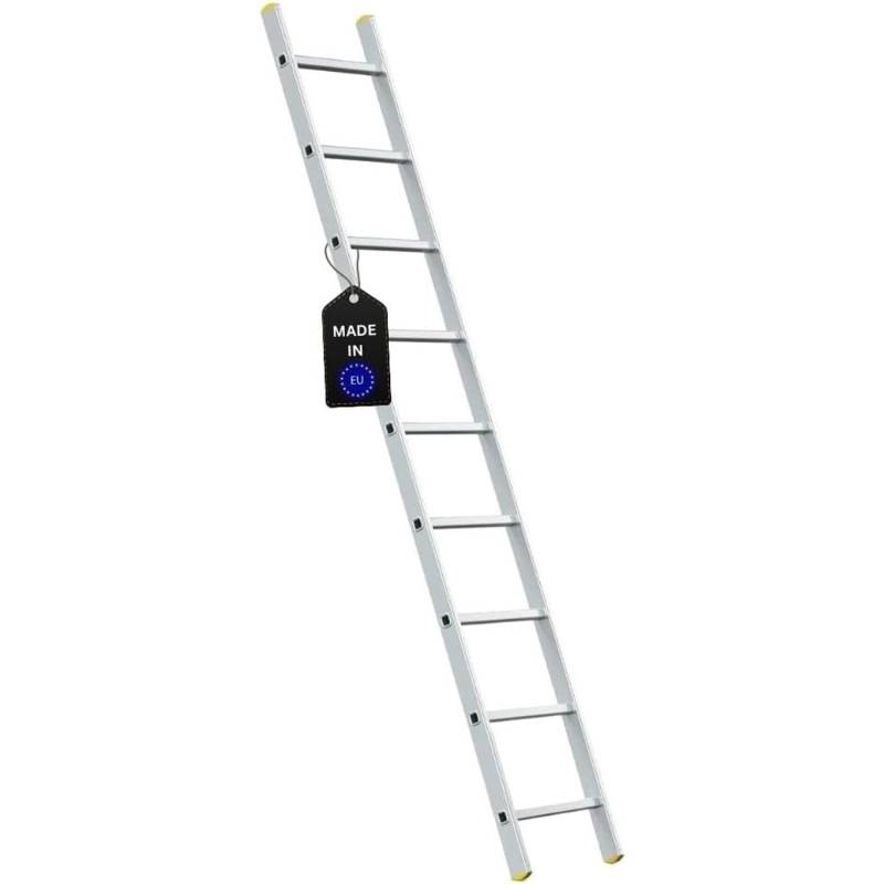 PROREGAL Sprossen-Anlegeleiter Economy Plus Ohne Traverse 9 Sprossen Arbeitshöhe 3,46 m Traglast 150 kg von PROREGAL