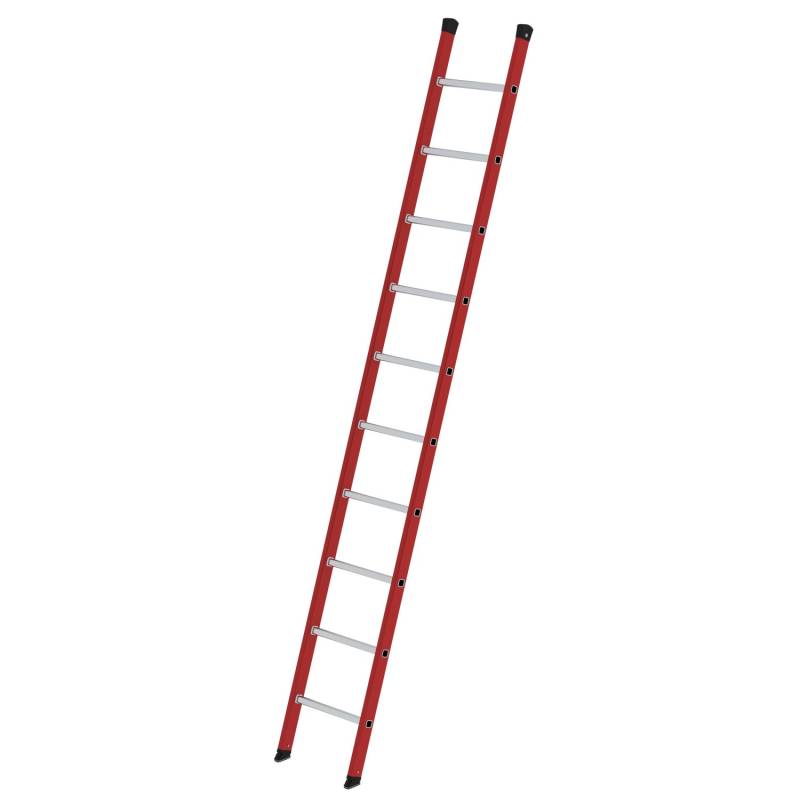 PROREGAL Sprossen-Anlegeleiter GFK/Alu Ohne Traverse 10 Sprossen von PROREGAL