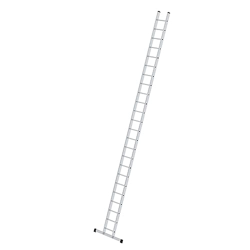 PROREGAL Sprossen-Anlegeleiter mit Standard-Traverse | 24-Sprossen | Leiter, Teleskopleiter, Trittleiter, Bockleiter, Sprossen-Doppelleiter von PROREGAL