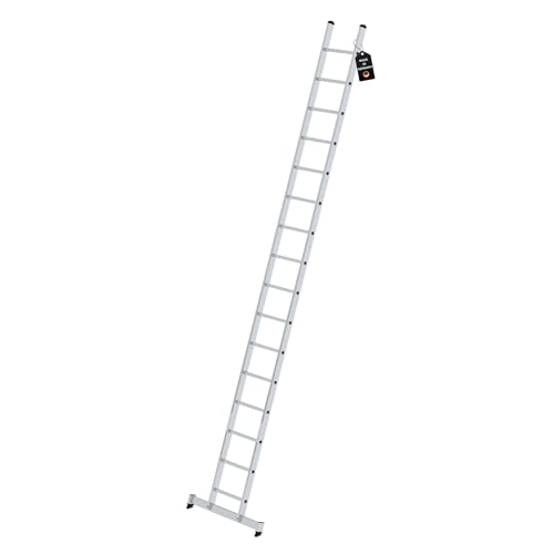 PROREGAL Sprossen-Anlegeleiter mit nivello®-Traverse | 16 Sprossen | Leiter, Teleskopleiter, Trittleiter, Bockleiter, Sprossen-Doppelleiter von PROREGAL