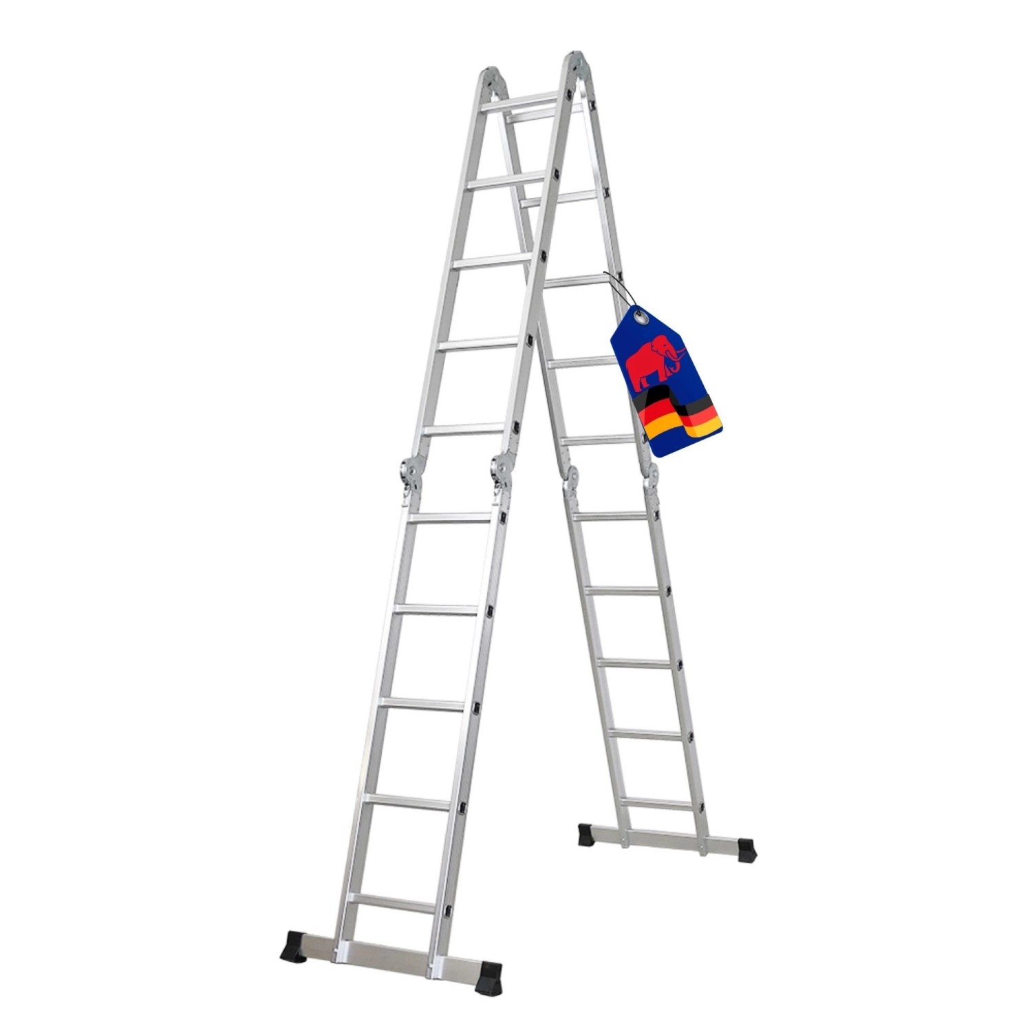 PROREGAL Sprossen-Mehrzweckleiter MULTISTEP Mit Gerüstplattform 4-Teilig Aluminiumleiter 4x5 Sprossen PROREGAL Sprossen-Mehrzweckleiter MULTISTEP Mit Gerüstplattform 4-Teilig Aluminiumleiter 4x5 Sprossen von PROREGAL
