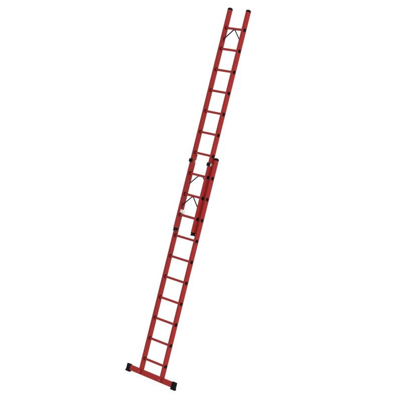 PROREGAL Sprossen-Schiebeleiter 2-Teilig GFK mit Standard-Traverse 2 x 10 Sprossen von PROREGAL