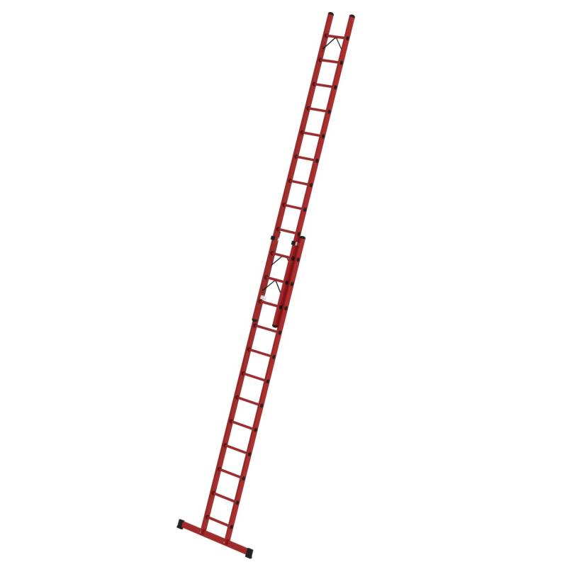 PROREGAL Sprossen-Schiebeleiter 2-Teilig GFK mit Standard-Traverse 2 x 12 Sprossen von PROREGAL