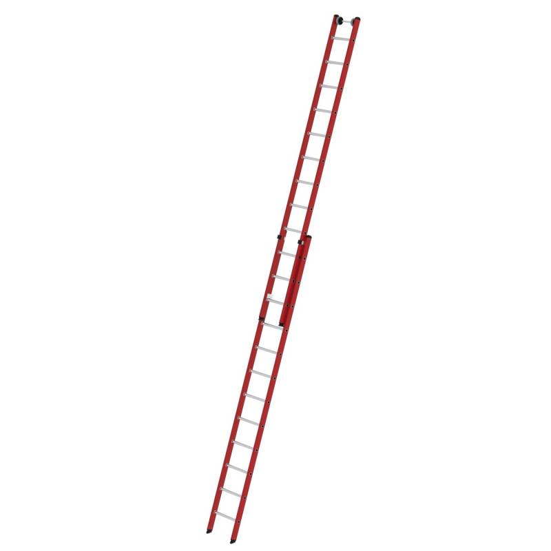 PROREGAL Sprossen-Schiebeleiter 2-Teilig GFK & Alu Ohne Traverse 2 x 12 Sprossen von PROREGAL