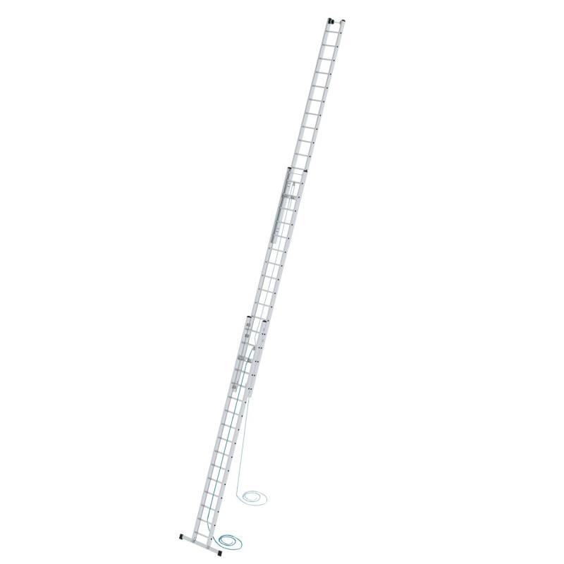 PROREGAL Sprossen-Seilzugleiter 3-Teilig mit Standard-Traverse 3 x 16 Sprossen von PROREGAL