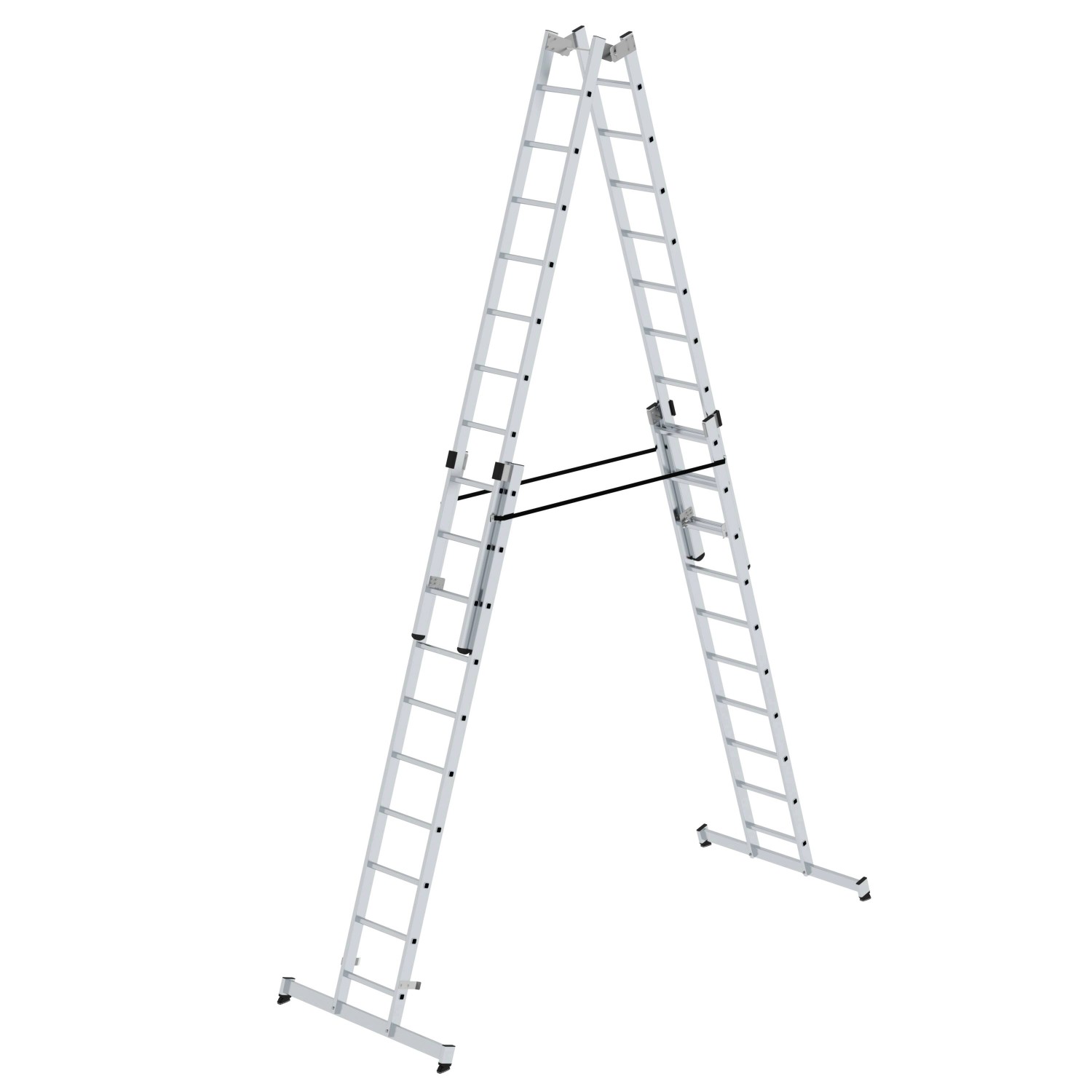 PROREGAL Sprossen-Stehleiter 4-Teilig mit Traverse 4 x 10 Sprossen PROREGAL Sprossen-Stehleiter 4-Teilig mit Traverse 4 x 10 Sprossen von PROREGAL