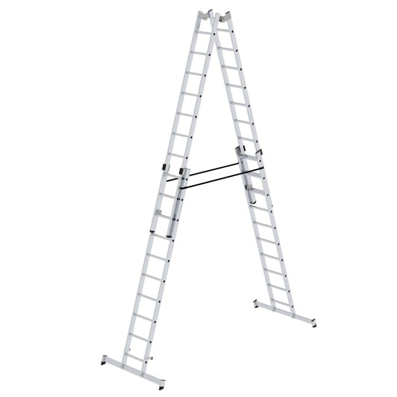 PROREGAL Sprossen-Stehleiter 4-Teilig mit Traverse 4 x 10 Sprossen von PROREGAL
