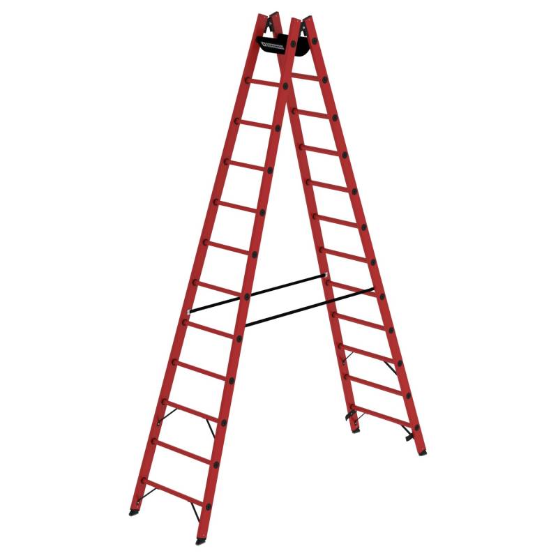 PROREGAL Sprossen-Stehleiter GFK 2 x 12 Sprossen von PROREGAL